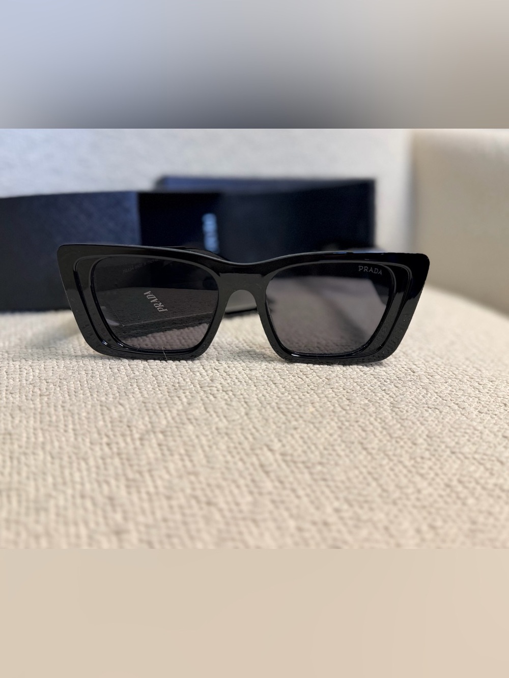 Prada Black Rectangular Women's
Sunglasses